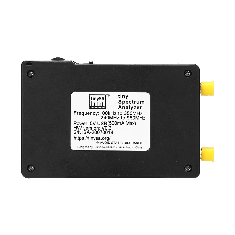 Ручной анализатор спектра TinySA с двумя входами миниатюрный сенсорный экран 2 8