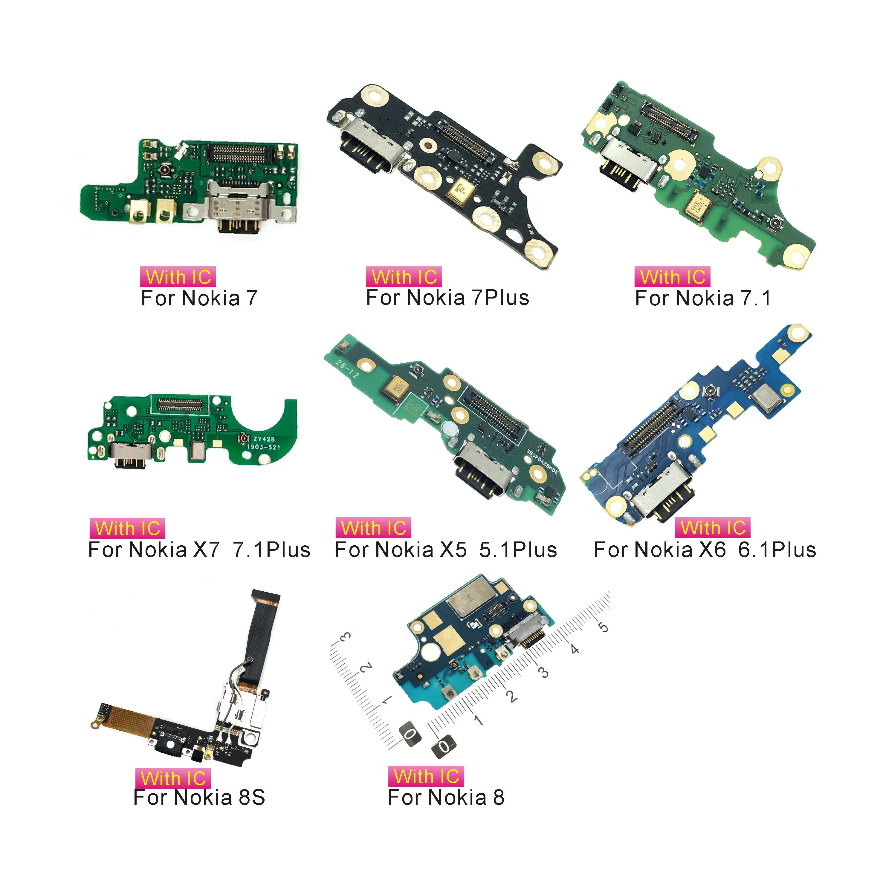 USB-порт для зарядки и док-разъем микро Плата гибкий кабель Nokia X5 5 1 Plus X6 6 7 X7 7plus 8 8S |