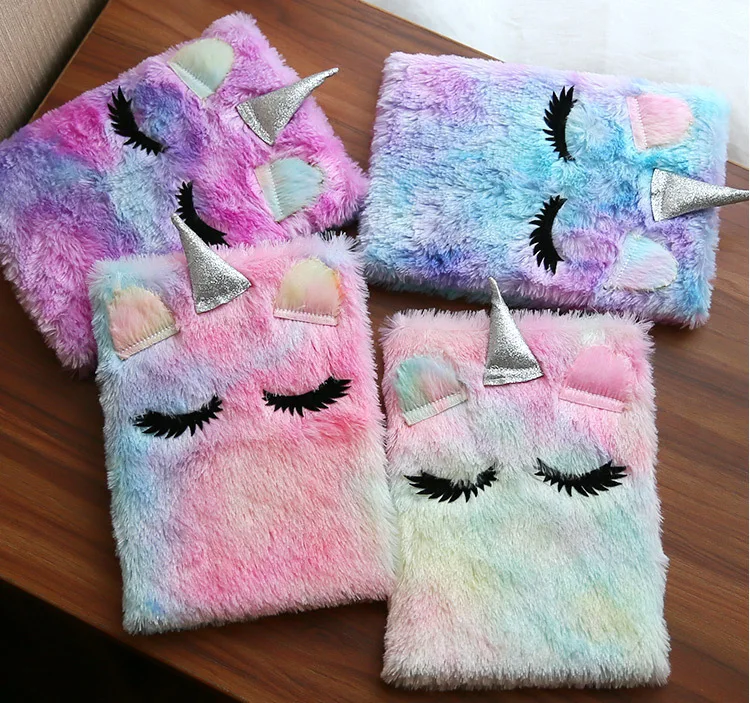 Радужные Фэнтези мягкие не образует катышки A5 Тетрадь милый кавайный дневник