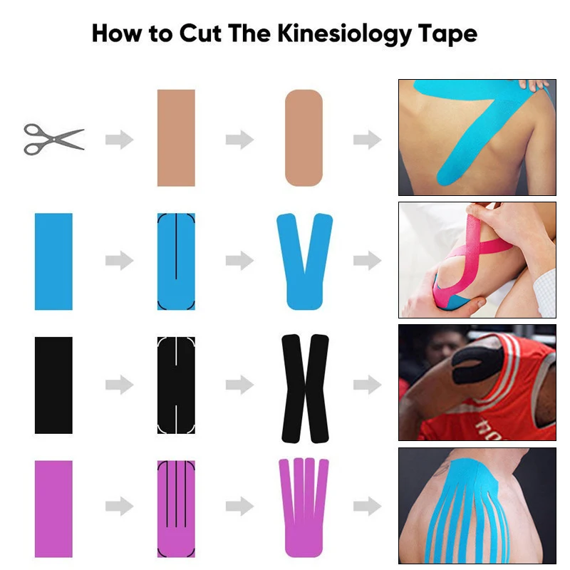 

5cm Kinesiology Tape Athletic Kinesiology Tape Sport Taping Strapping Good Quality Football Tennis Knee Muscle Taping Knee Pads