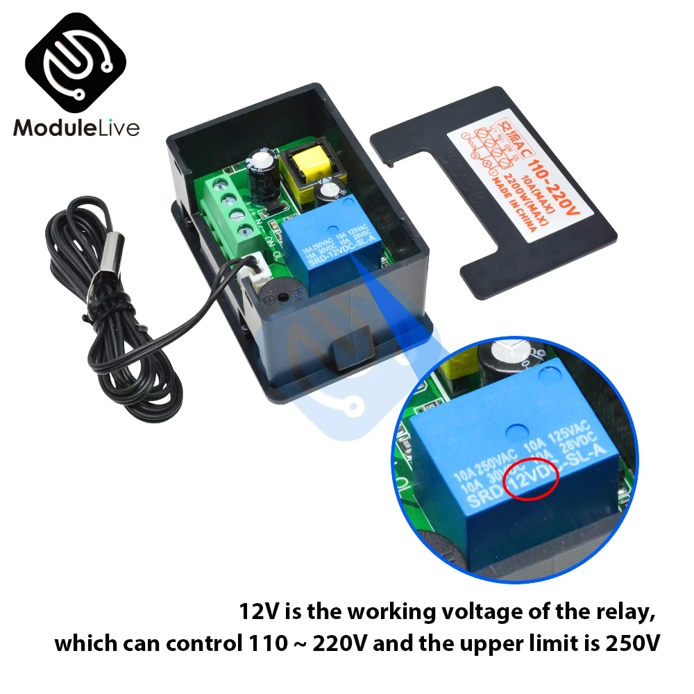 Цифровой контроллер температуры для микрокомпьютера постоянный ток 12 В 24