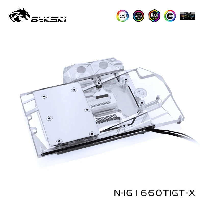 Bykski VGA кулер для цветная видеокарта Geforce RTX 2060 GT V2 /1660 Ti Gaming 6G водяное охлаждение