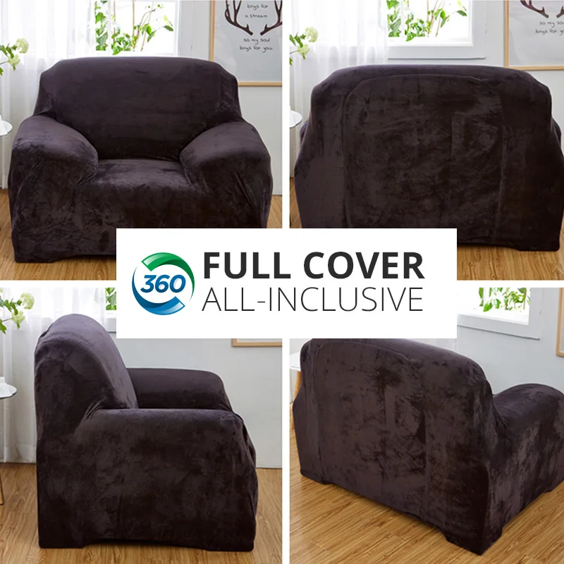 

Super Soft Stretch Thick Plush Sofa Slipcover Couch Armchair Covers Furniture Seater Protector for Winter & Spring Use, Form Fit