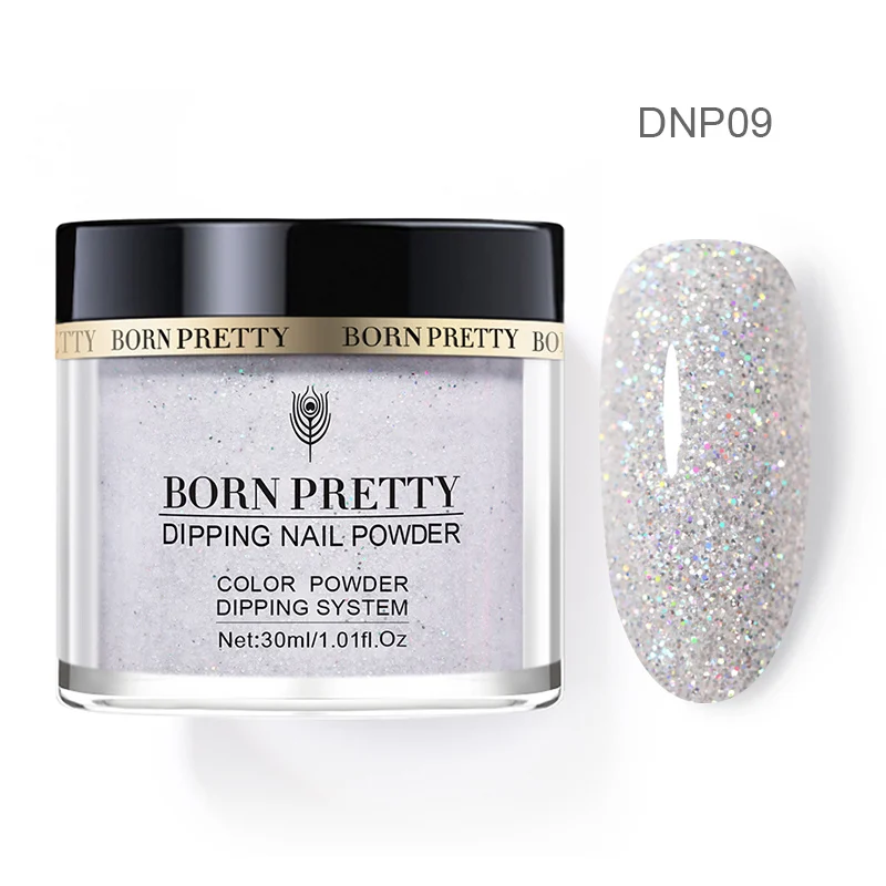 BP-DNP09 BORN PRETTY 30 мл без лечения окунания порошок для ногтей натуральный сухой длительный французский Пигмент Блеск пыль украшения ногтей - Цвет: BP-DNP09