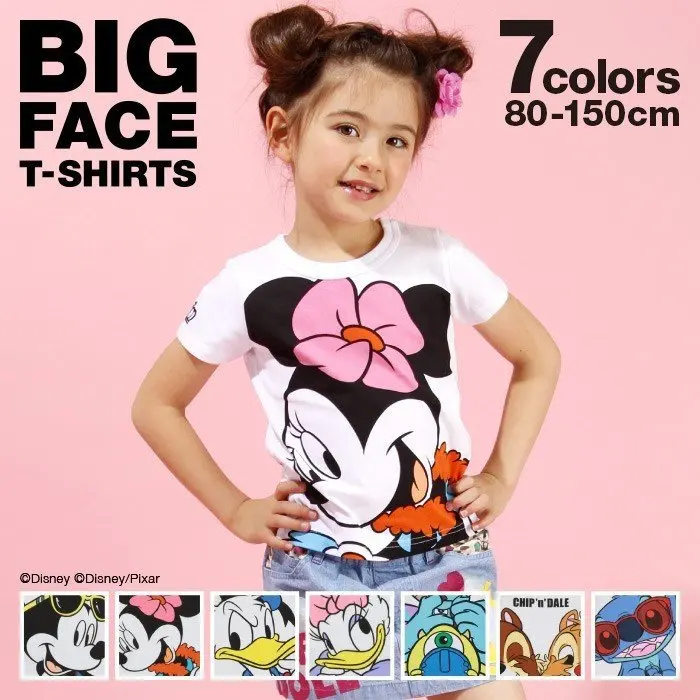 Хлопковая футболка с Микки Маусом и Минни из мультфильма Дисней Милая Детская