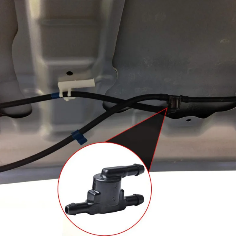 Черный контрольный клапан для мытья лобового стекла автомобиля подходит трубы