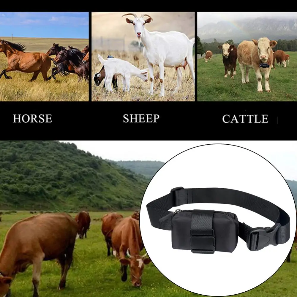 Adjustable Horses Universal Cattle Sheep Waterproof Pigs Animal Grazing GPS Tracker Collar Bag Oxford Cloth Protective Anti Lost | Спорт и