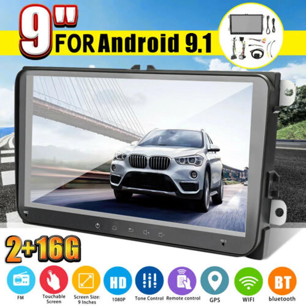 Android 9 1 2 Din Автомобильный Радио стерео для VW Passat/b7/b6/golf 7/Polo/Touran/Jetta автомобильный