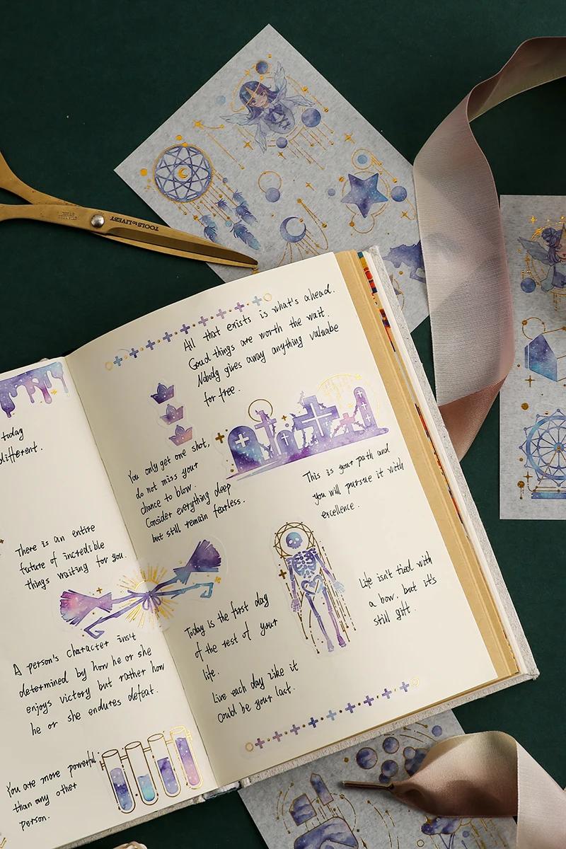 3 шт./партия кавайная наклейка горячая золотая звезда серия цветная девушка