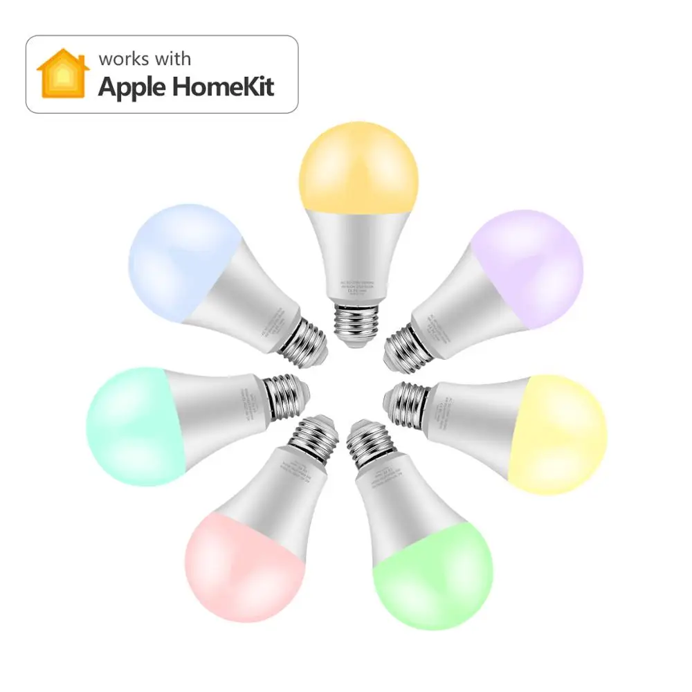 Смарт лампочка WiFi затемнения светодиодные лампы E27 работать с Apple homekit RGB 16