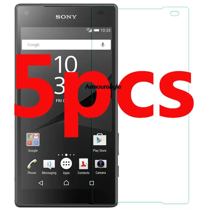 

5pcs/lot for sony xperia z5 compact tempered glass 9h protective film explosion-proof screen protector on z5 mini e5823 e5803