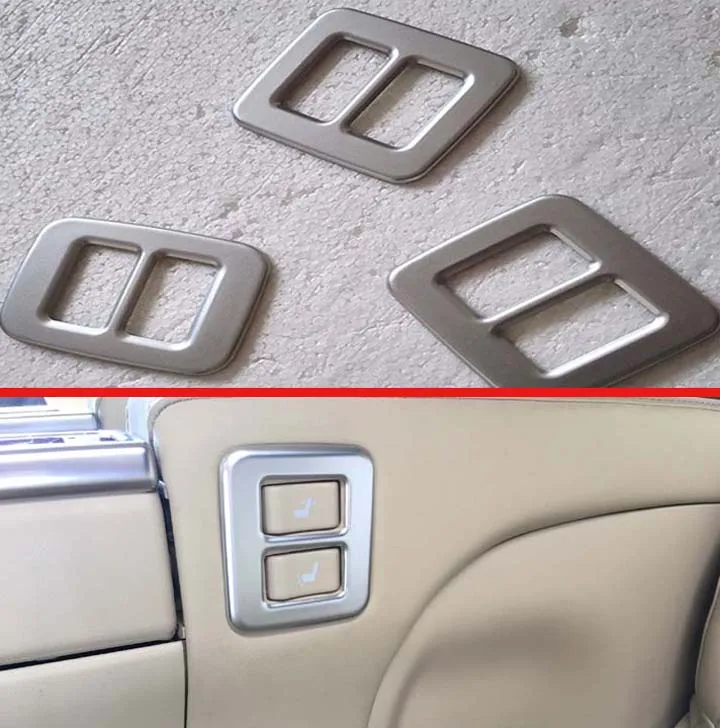 

Кнопки для Toyota Alphard Vellfire AH30 2016-2019, хромированные кнопки для регулировки заднего сиденья, декоративные матовые