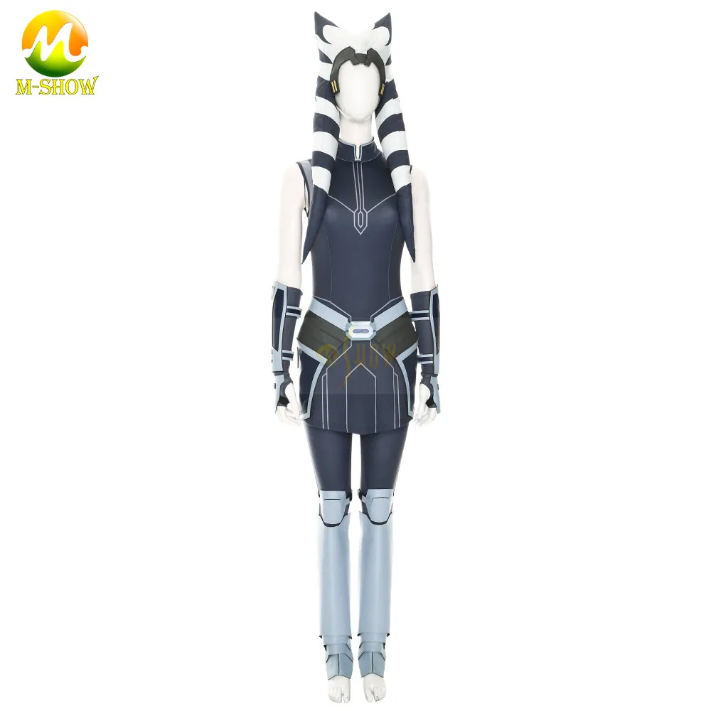 Ahsoka Tano Косплей Костюм Хэллоуин клон войны супергерой женщина наряд причудливый