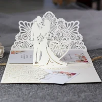 50 pieceslot pop up cards valentines day gift postcard with envelope customized anniversary wedding invitation card ic053