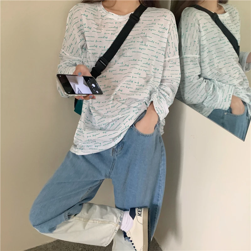 

Новинка 2020, Милая женская футболка с принтом в стиле Ins Kpop и звезд, летние женские топы, забавная белая Милая женская одежда с длинным рукавом