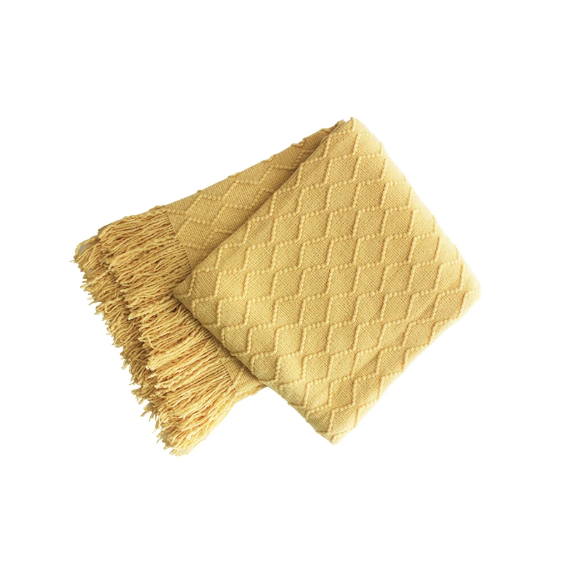 Североевропейское вязаное шерстяное одеяло полотенце скандинавский диван