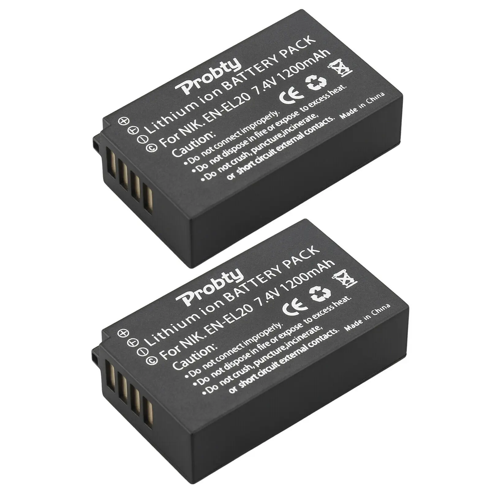 Аккумулятор на 1200 мА · ч и зарядное устройство USB Type-C с ЖК-дисплеем для Nikon Coolpix P1000