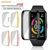 watch case soft tpu protective cover for huawei honor band 6 full screen protector cases frame bumper shell smartwatch accessory