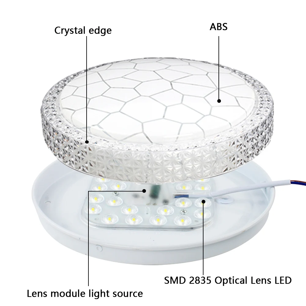 $10.73 Crystal LED Flush Mount Ceiling Lights Fixture Mixed Crystal Chandelier Ceiling Lamps For Living Room Bedroom Kitchen Lighting