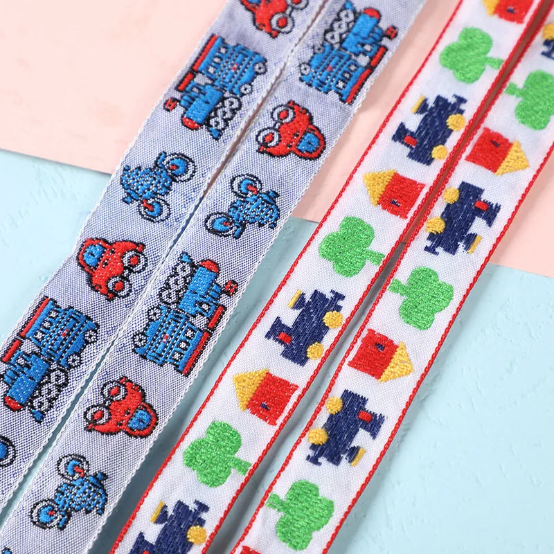 3 YARD 16~18MM Small House Train Car Children's Clothing Accessories Embroidered Ribbon HANDMADE Lace | Дом и сад