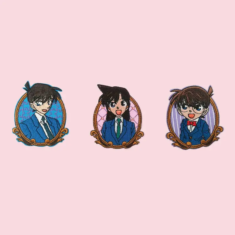 Cosmile Detective Conan Shinichi Mouri Ran Cord брошь значок на булавке вышивка патч подарок