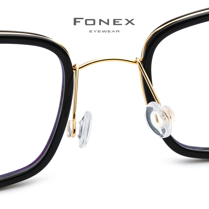 FONEX оптические очки из титанового сплава, мужские очки для близорукости, Дания, ультралегкие очки с оправой по рецепту, женские очки без винтов 98617