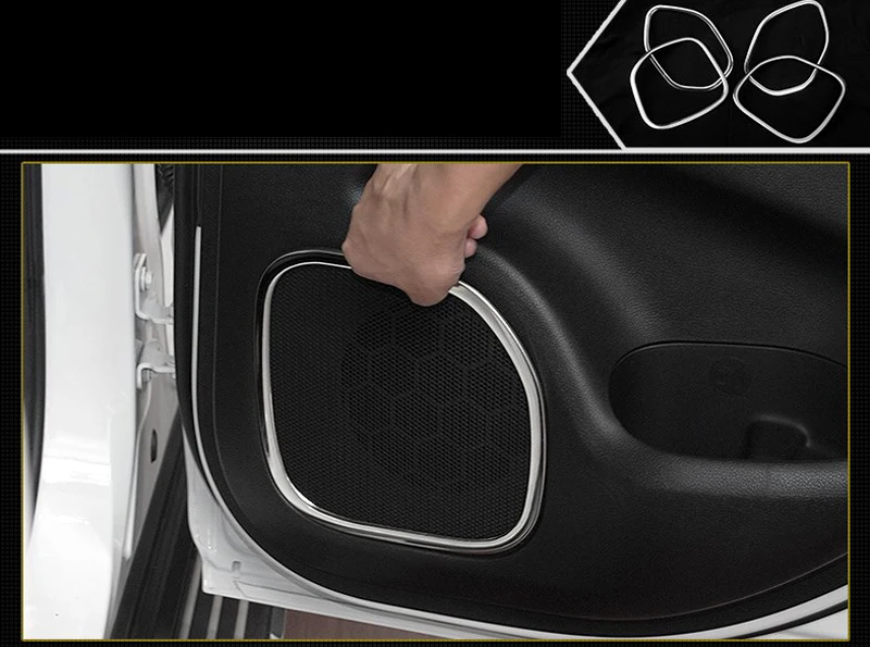 

For Jeep Grand Cherokee 2011-2018 Car Accessories Interior Steel Door Speaker Circle Frame Cover Trim