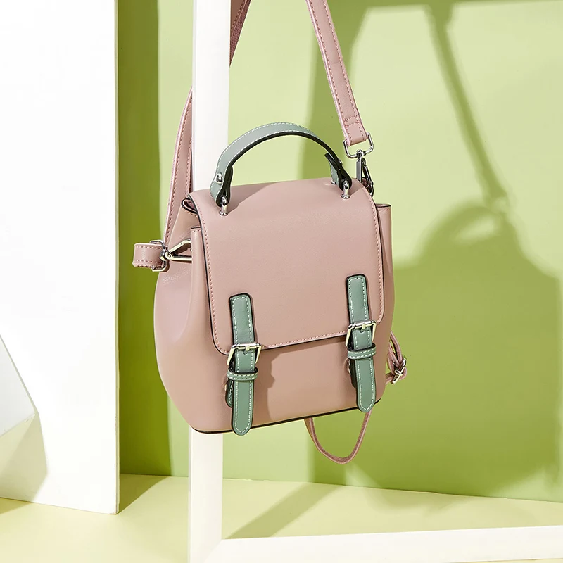 Кожаные женские рюкзаки BISONJS женская сумка через плечо Женский дорожный рюкзак