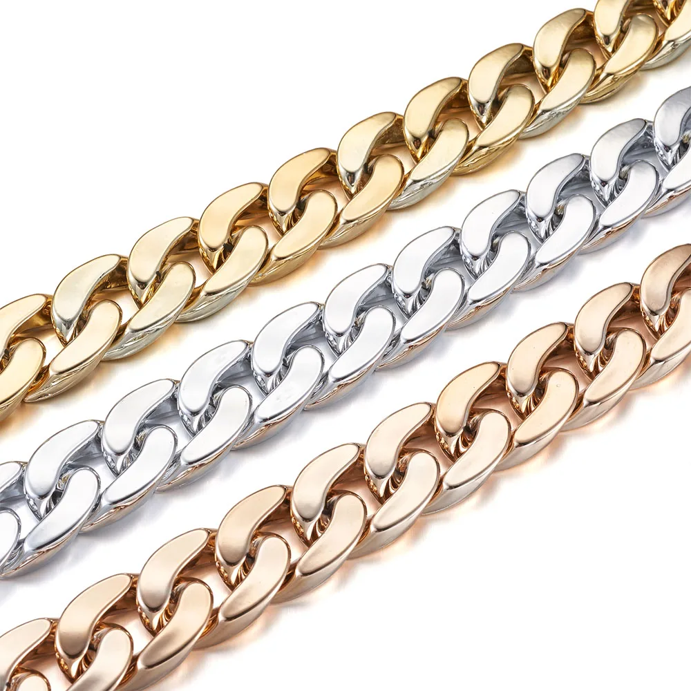 

3-5 Strands Handmade Plastic Curb Chains Mixed Color Link Chain for Neckalce Bracelet Earrings Handbag Making