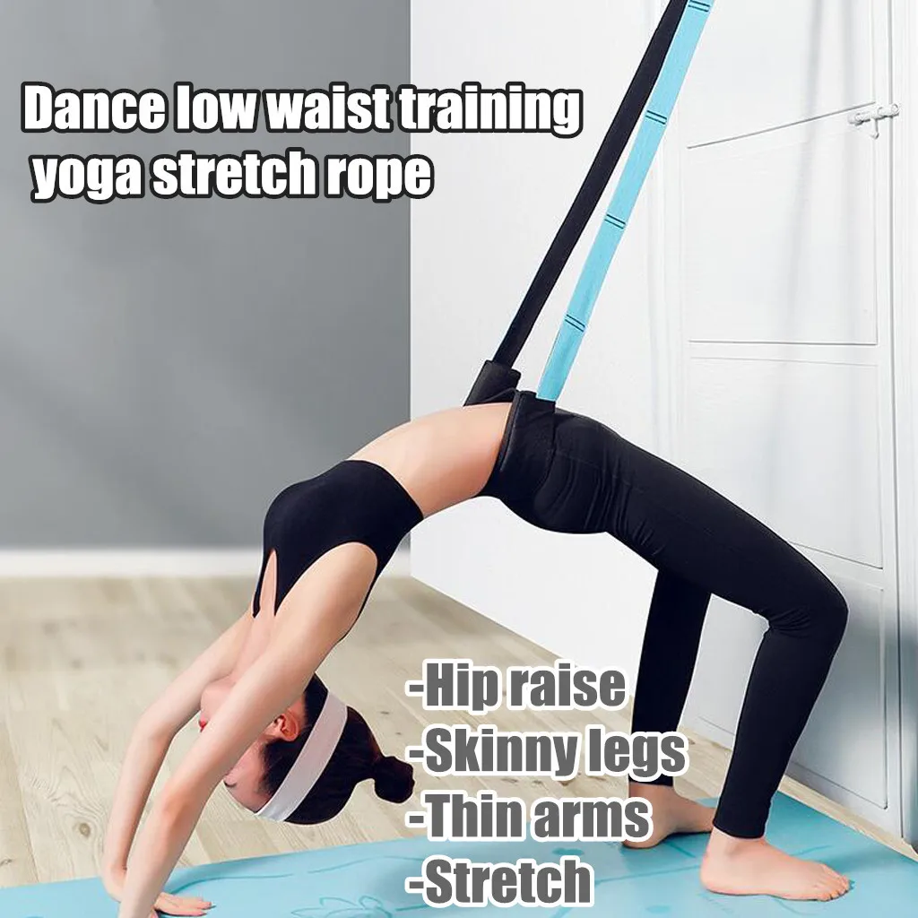 Пояс для занятий йогой и фитнесом регулируемый растягивающийся ремешок танцами