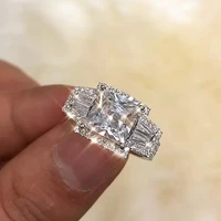 huitan new trendy proposal engagement rings for lover brilliant cubic zirconia modern ring high quality womens trendy jewelry