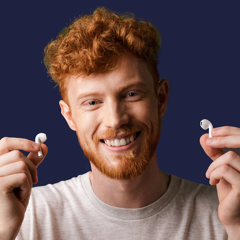 Наушники с логотипом custom EXO беспроводные наушники для зарядки сенсорным