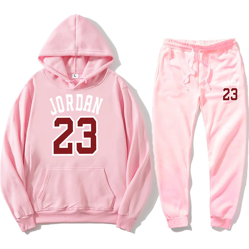 

Winter 2020 Men's Cashmere Casual Hoodie Set Men's Hoodie/Street Sweatshirt JORDAN23 Sports Jumper + Jogging Pants