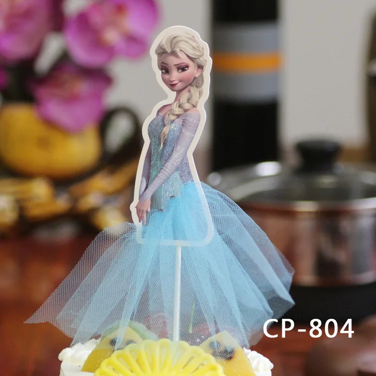 1 шт. София/Эльза/запутанная/Belle/Ариэль/принцесса кекс Toppers юбка ручной работы торт украшение девушки день рождения DIY вечерние принадлежности - Цвет: F