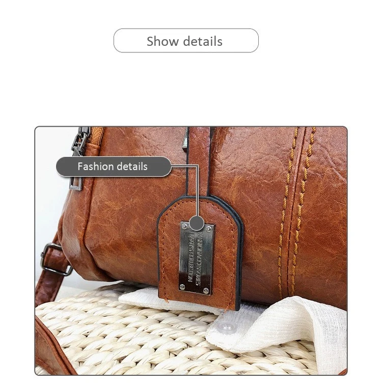 

Vintage Leather Ladies HandBag Totes Tassel Designer Crossbody Shoulder Bag Boston Hand Bag Women Messenger Bag