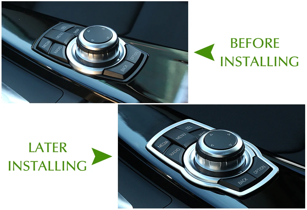 

3 Color Car interior Multimedia Button Decor Car Styling Stickers For BMW F10 F20 F30 F34 F07 F25 F26 F15 F16 Accessories