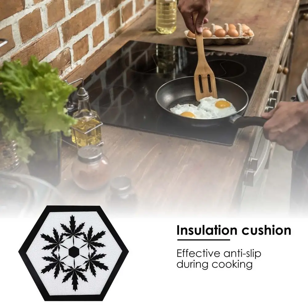 

Reusable Induction Cooktop Mat High Temperature Resistant Electric Cooktop Protective Pad Anti-slip Anti-fouling Oil-proof