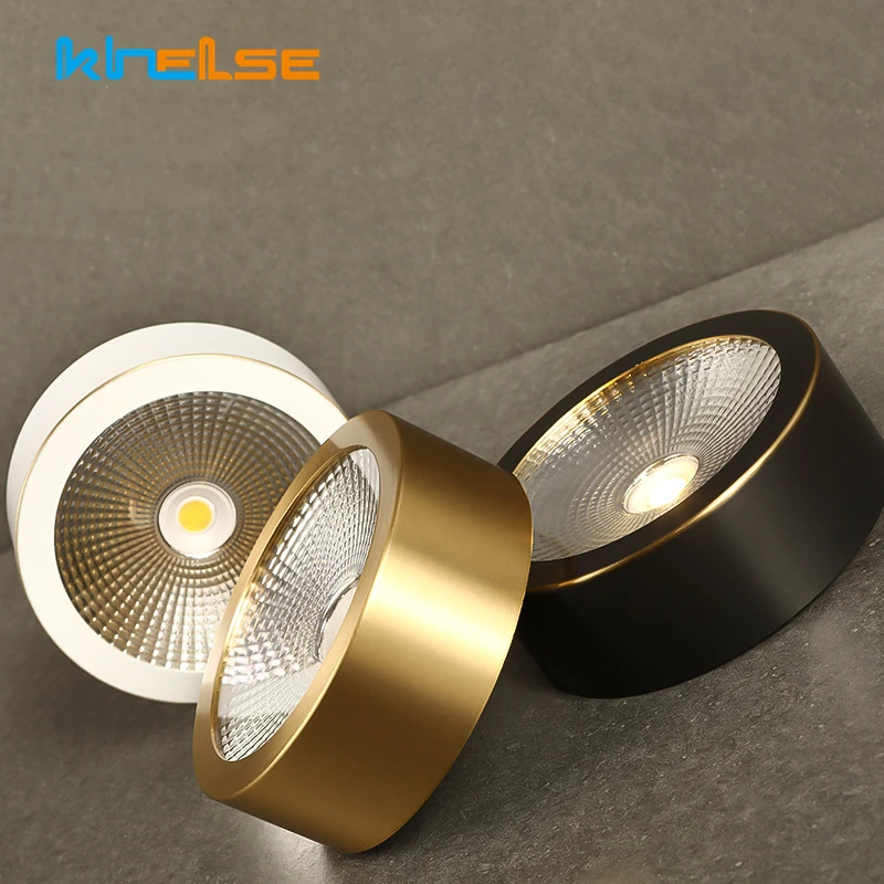 

Full Copper Aluminum 220V LED Ceiling Downlight Nordic Hallway Corridor Porch Surface Mounted Brass 6W 8W 10W Spot Light Fixture