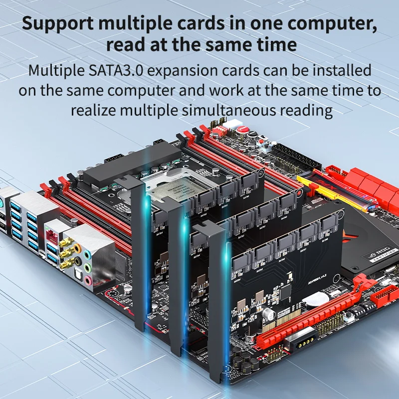 5 портов SATA 6 Гбит/с для PCI Express плата контроллера e III адаптер/конвертер Pcie riser
