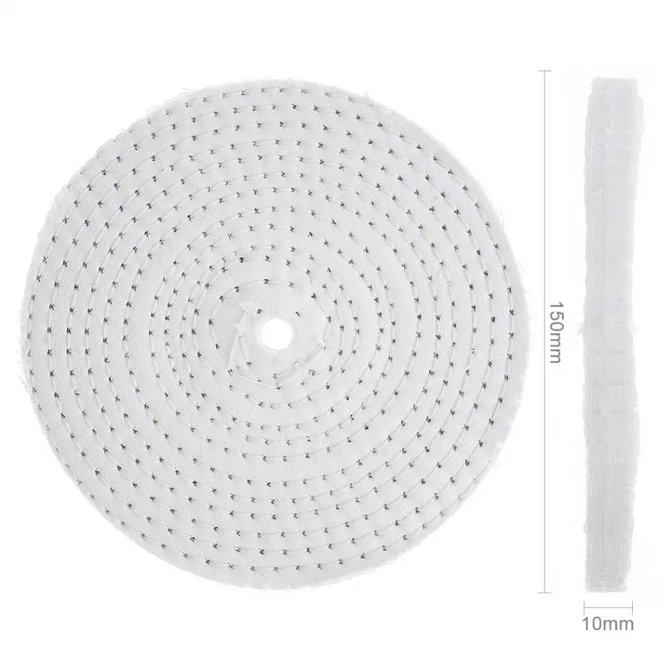 Полировальное колесо 6 дюймов хлопковая ткань зеркальная полировка буферная