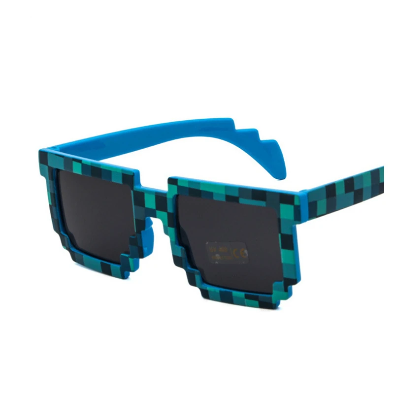 

Vintage Mosaic Lattice Rectangle Sunglasses Men Women Classic 8 bit Pixel Sun Glasses Male Female Retro Eyewear