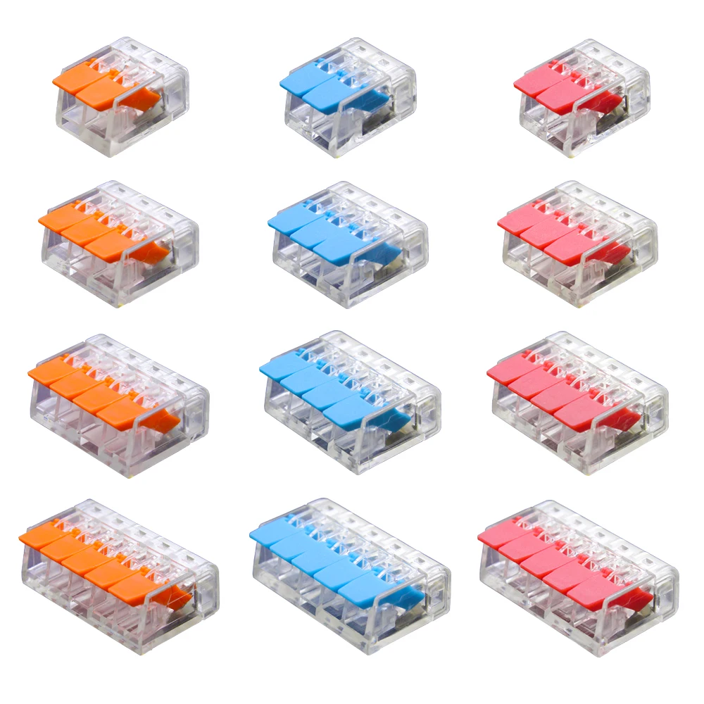 Соединитель для проводов 25/50 / 100 шт. оранжевый мини-быстрый соединитель