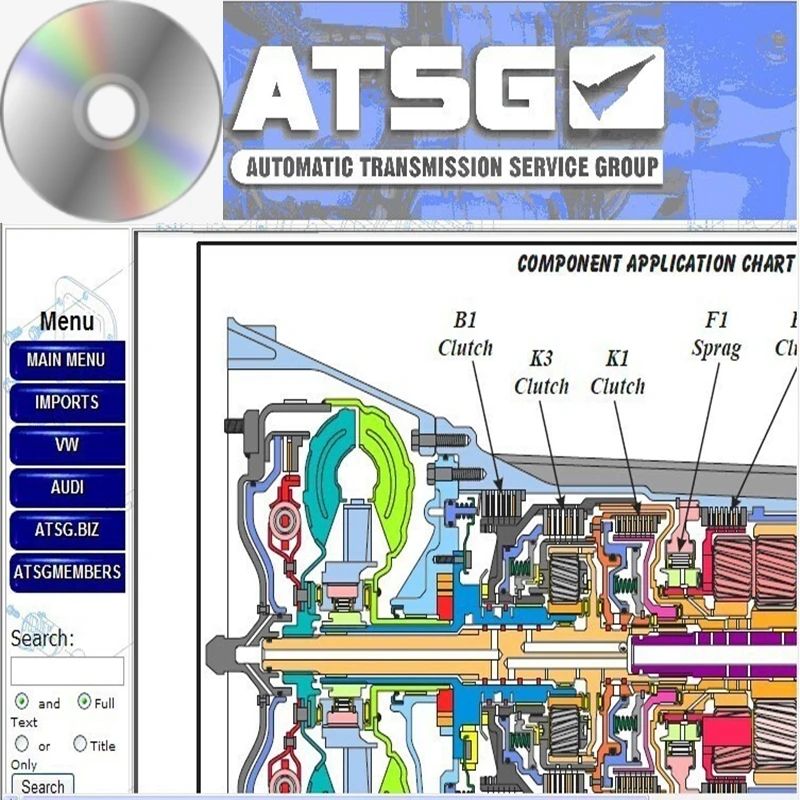 Программное обеспечение для ремонта автомобиля 2021 ATSG ручной диагностический