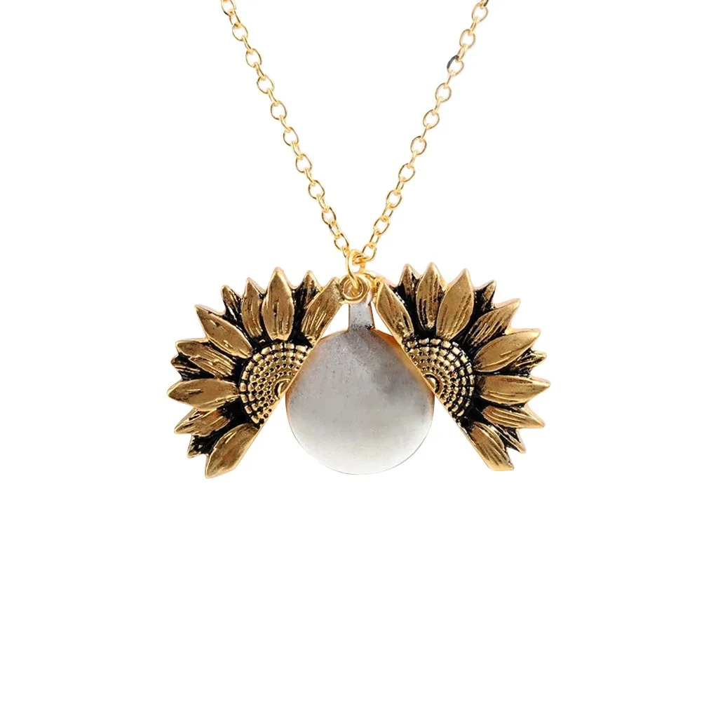 Простые металлические подвески ожерелье из подсолнечника с надписью вы мой