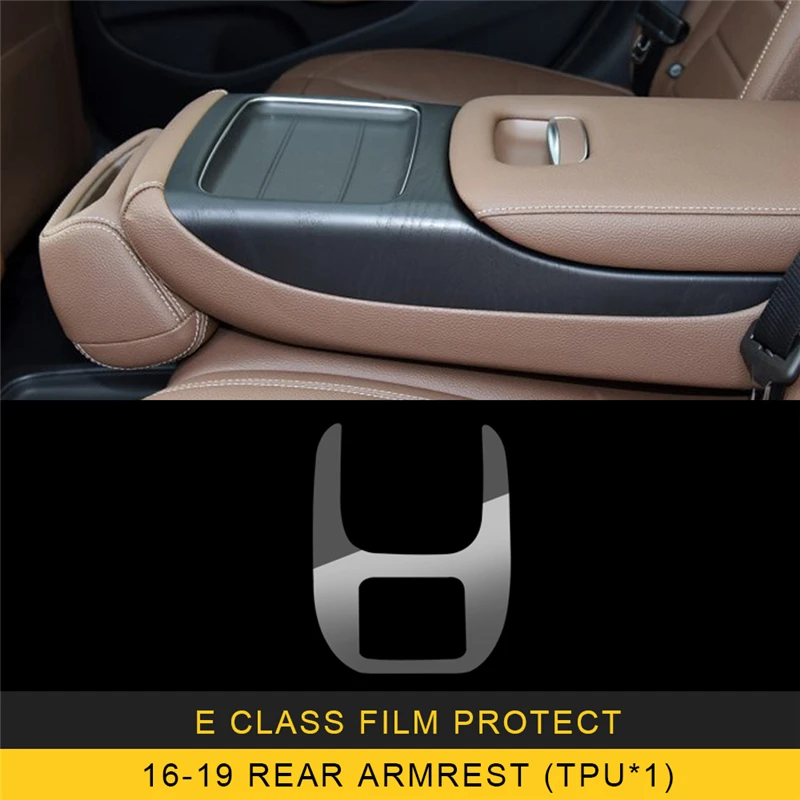 16-19 rear armrest Для Mercedes Benz E Class W213- Автомобильная центральная консоль пленка крышка приборной панели защитная пленка наклейка аксессуары - Название цвета: 16-19 rear armrest