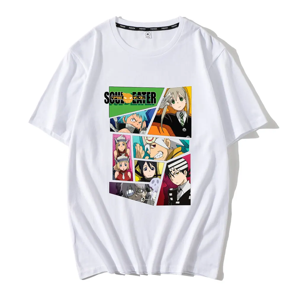 

2020 New Men T Shirt Soul Eater Fashion Print Tshirt Summer Mens Novelty Cotton Short Sleeve T-shirt Men Funny Tops Tshirts