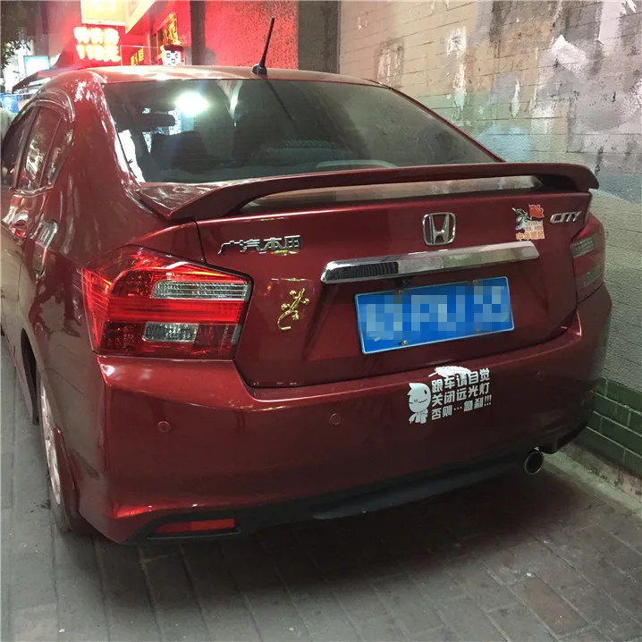 Спойлер для Honda City 2009-2014 городской спойлер с стоп-сигналами из АБС-пластика