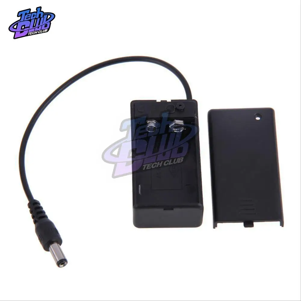 9 в PP3 Чехол держатель для аккумулятора с проводным выключателем ВКЛ./ВЫКЛ.