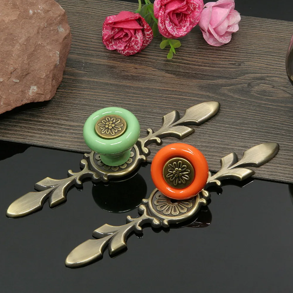 Винтажные мебельные ручки керамические для шкафа и дверного выдвижная ручка