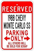 metal signs 1988 88 chevy monte carlo ss parking sign 8 x 12 inches